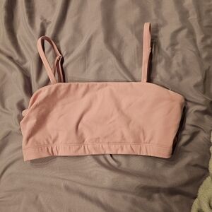 Pink sports bra